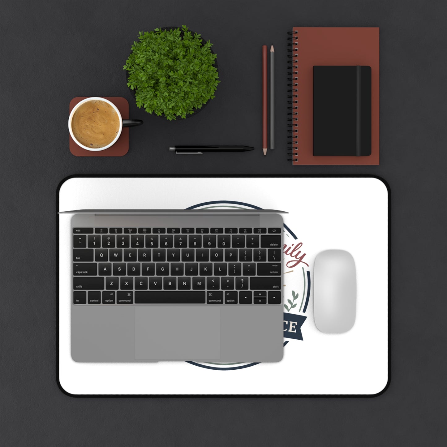 Serving My Family With Love & Grace Desk Mat — Home Comfort Desk Pad